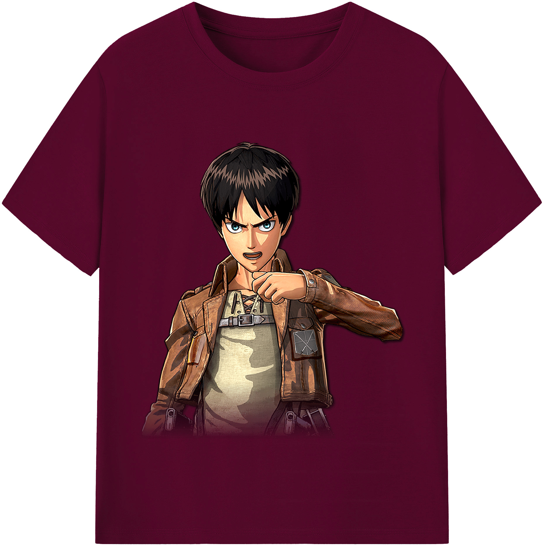 （画像用） 進撃の巨人 エレン･イェーガー Attack on Titan Eren Jäger レディースカジュアルプリントTシャツ（綿100％）